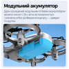 Квадрокоптер XKJ K100 MAX MINI — складаний міні-дрон з HD-камерою, FPV, Optical Flow, повним захистом пропелерів, пультом з екраном 3.15″, до 10 хвилин польоту, дальністю до 80 м, сірий